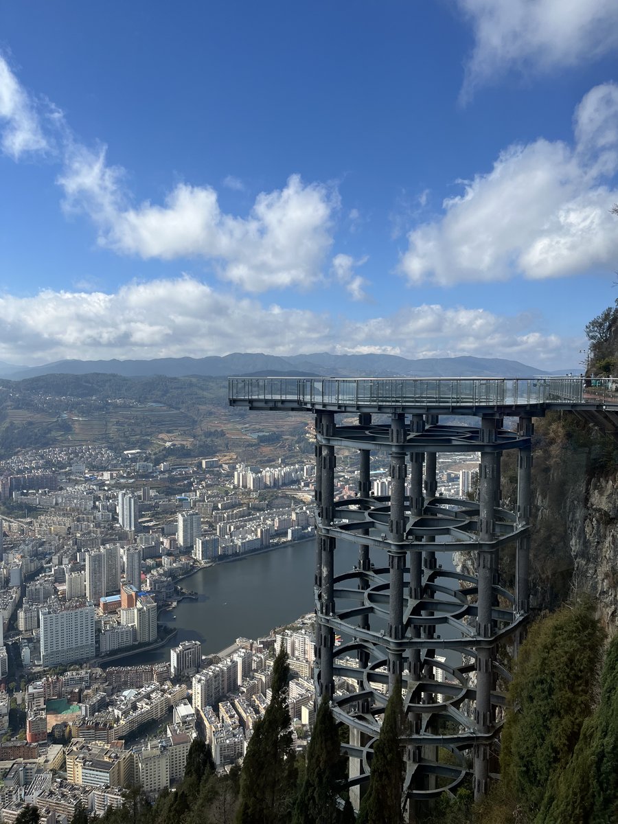 Glass observation deck in Yunnan, China