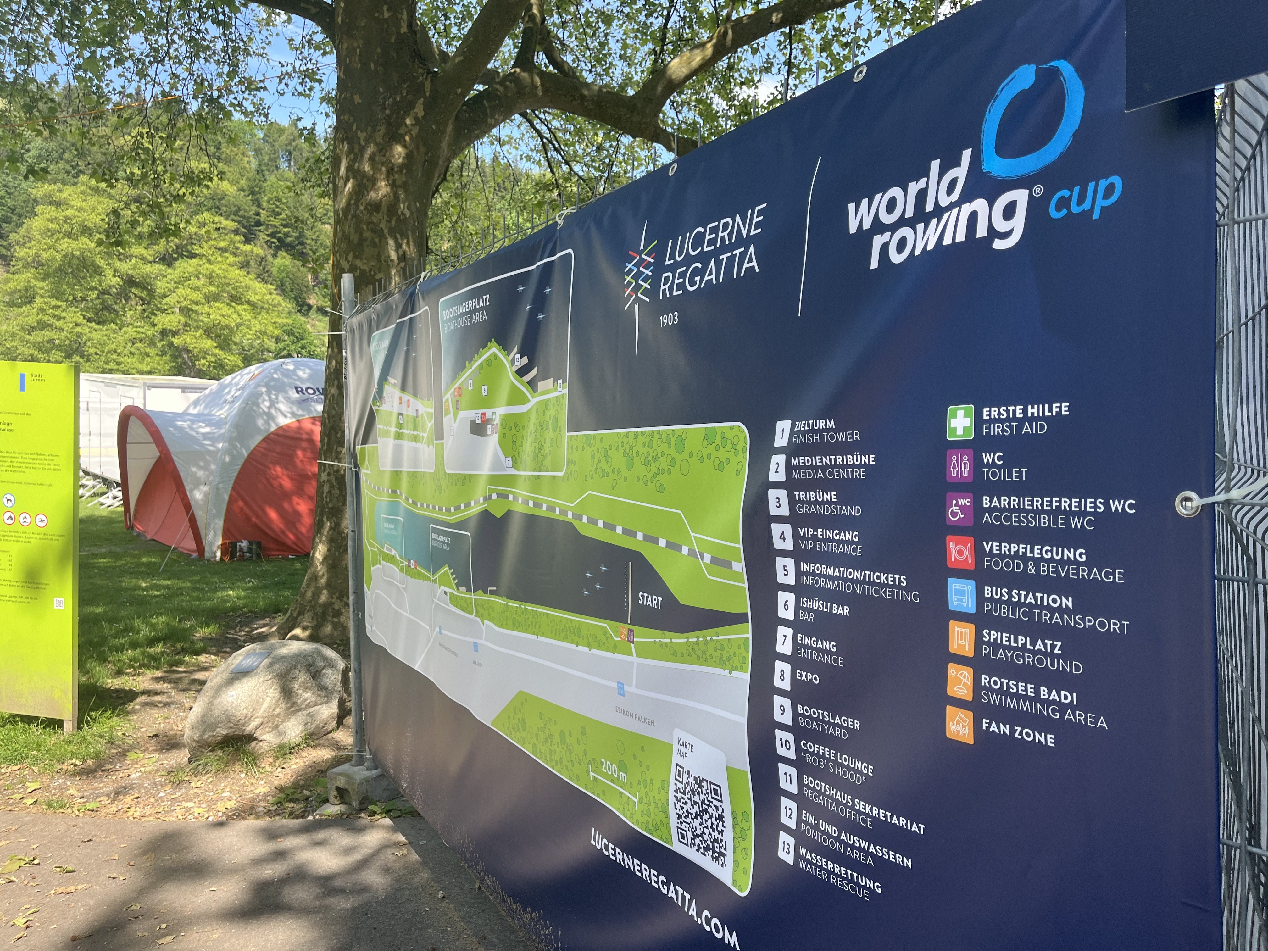 World Rowing Cup Lucerne Regatta venue map board